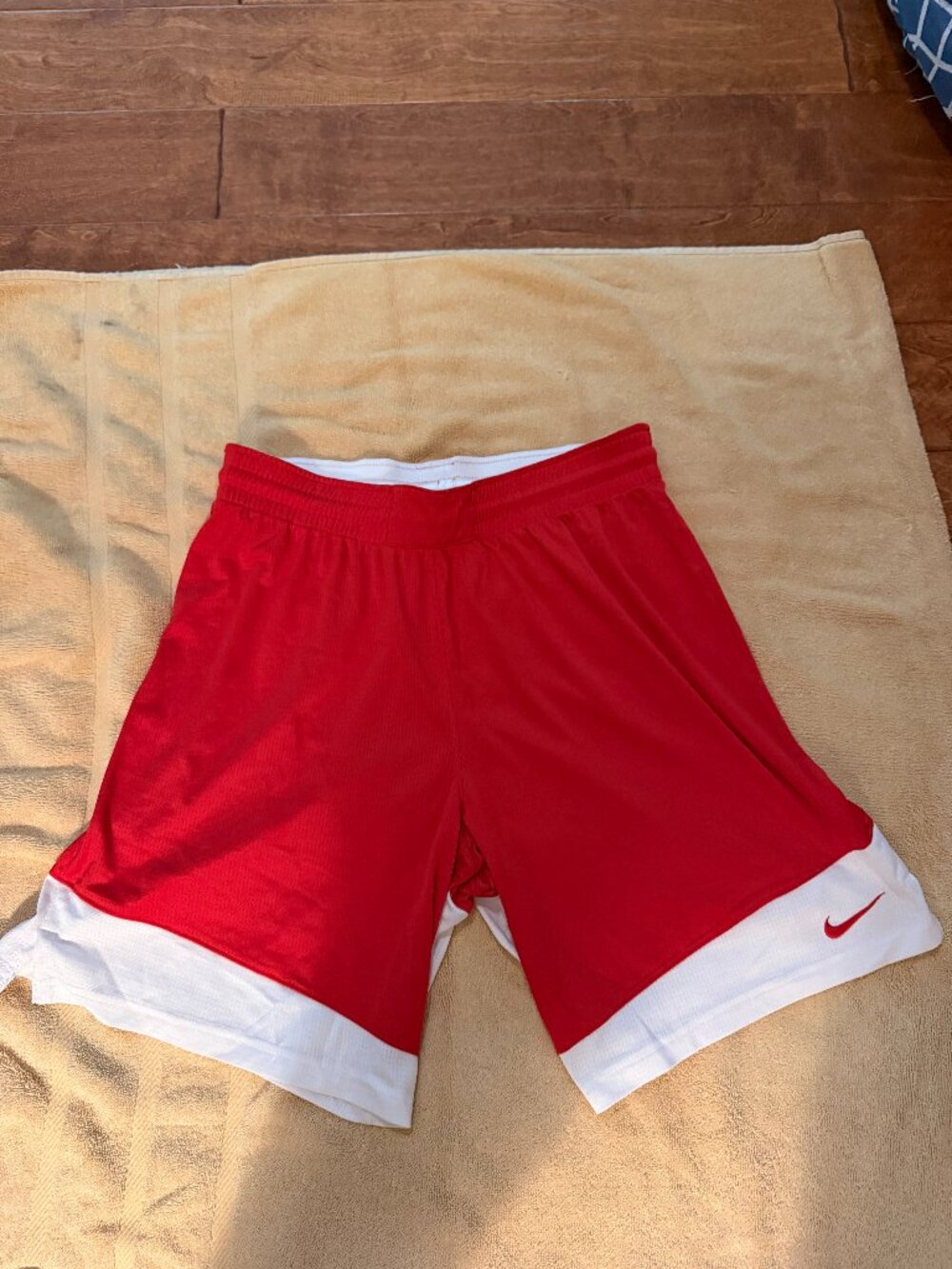 Men's Adidas Athletic Shorts, Like New, Red & White, L Dri-Fit